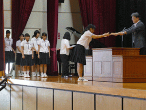 表彰伝達式